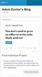 Mobile Screenshot of adameucker.wordpress.com