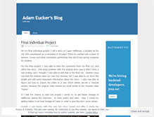 Tablet Screenshot of adameucker.wordpress.com