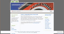 Desktop Screenshot of greensborolibrary.wordpress.com