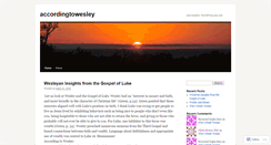 Desktop Screenshot of accordingtowesley.wordpress.com