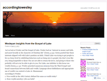 Tablet Screenshot of accordingtowesley.wordpress.com