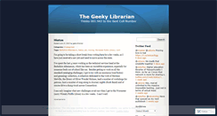 Desktop Screenshot of geekylibrarian.wordpress.com