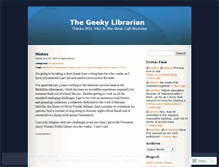 Tablet Screenshot of geekylibrarian.wordpress.com