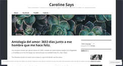 Desktop Screenshot of carolinesaysno.wordpress.com