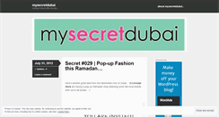 Desktop Screenshot of mysecretdubai.wordpress.com