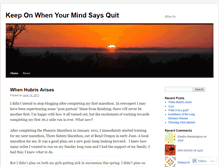 Tablet Screenshot of keeponwhen.wordpress.com
