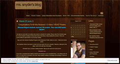 Desktop Screenshot of mmssnyderjm.wordpress.com