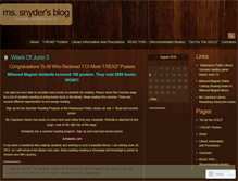 Tablet Screenshot of mmssnyderjm.wordpress.com