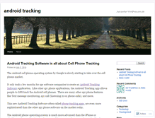 Tablet Screenshot of androidtrackingsoftware.wordpress.com