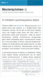 Mobile Screenshot of macierzynstwo.wordpress.com