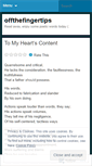 Mobile Screenshot of offthefingertips.wordpress.com