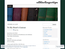 Tablet Screenshot of offthefingertips.wordpress.com