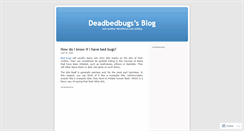 Desktop Screenshot of deadbedbugs.wordpress.com