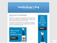 Tablet Screenshot of deadbedbugs.wordpress.com