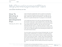 Tablet Screenshot of mydevelopmentplan.wordpress.com