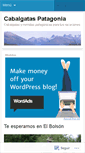Mobile Screenshot of cabalgataspatagonia.wordpress.com