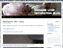 Tablet Screenshot of madamelove.wordpress.com