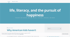 Desktop Screenshot of lifeliteracyandhappiness.wordpress.com