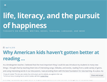 Tablet Screenshot of lifeliteracyandhappiness.wordpress.com