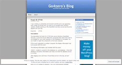 Desktop Screenshot of go4zero.wordpress.com
