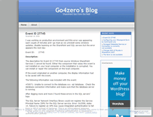 Tablet Screenshot of go4zero.wordpress.com