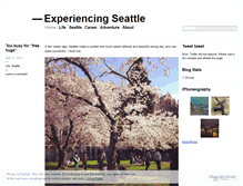 Tablet Screenshot of experiencingseattle.wordpress.com