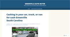 Desktop Screenshot of cashforcarsgreenville.wordpress.com