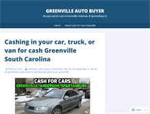 Tablet Screenshot of cashforcarsgreenville.wordpress.com