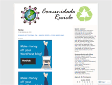 Tablet Screenshot of comunidadereciclo.wordpress.com