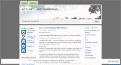 Desktop Screenshot of notlostjustwandering.wordpress.com