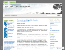 Tablet Screenshot of notlostjustwandering.wordpress.com