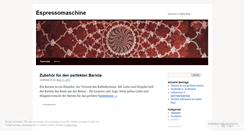 Desktop Screenshot of espressomaschine.wordpress.com