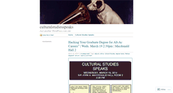 Desktop Screenshot of culturalstudiesspeaks.wordpress.com