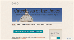 Desktop Screenshot of catechesisofthepopes.wordpress.com