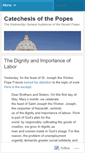 Mobile Screenshot of catechesisofthepopes.wordpress.com