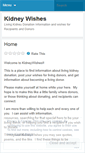 Mobile Screenshot of kidneywishes.wordpress.com