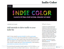 Tablet Screenshot of indiecolor.wordpress.com