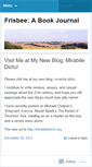 Mobile Screenshot of frisbeebookjournal.wordpress.com