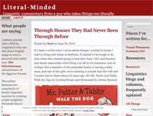 Tablet Screenshot of literalminded.wordpress.com