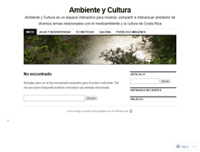 Tablet Screenshot of ambienteycultura.wordpress.com