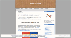 Desktop Screenshot of buntblume.wordpress.com