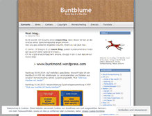 Tablet Screenshot of buntblume.wordpress.com