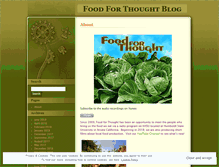 Tablet Screenshot of myfoodforthought.wordpress.com