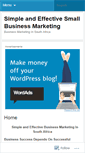 Mobile Screenshot of bizmarketingsouthafrica.wordpress.com