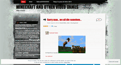 Desktop Screenshot of minecraftandothervideogames.wordpress.com