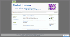 Desktop Screenshot of medicallessons.wordpress.com