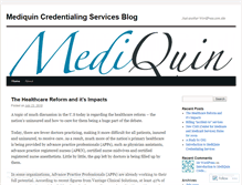 Tablet Screenshot of mediquincredentialing.wordpress.com