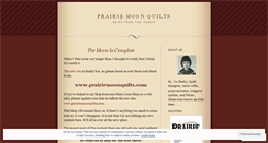 Desktop Screenshot of prairiemoonquilts.wordpress.com