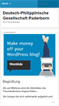 Mobile Screenshot of deutschphilippinischegesellschaftpaderborn.wordpress.com