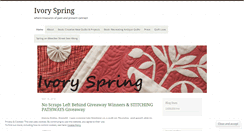 Desktop Screenshot of ivoryspring.wordpress.com